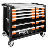 Dulap de atelier profesional cu 12 sertare si roti, NEO Tools