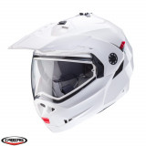 Casca modulabila pentru scuter - motocicleta (flip-up)/adventure Caberg model Tourmax X SV alb metalic lucios Pinlock ready &ndash; lentila Pinlock inclusa