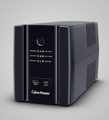 UPS CYBER POWER Line Int. cu manag,1500VA/ 900W,AVR,4xShucko,LED,2x 12 V/7.5Ah,Backup 60-90 min,incarc. 8h,con. USB,combo RJ45,charg USB-A/ USB-C,Gree foto