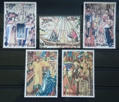 BC178, Belgia 1979, serie +timbru de la colita-picturi