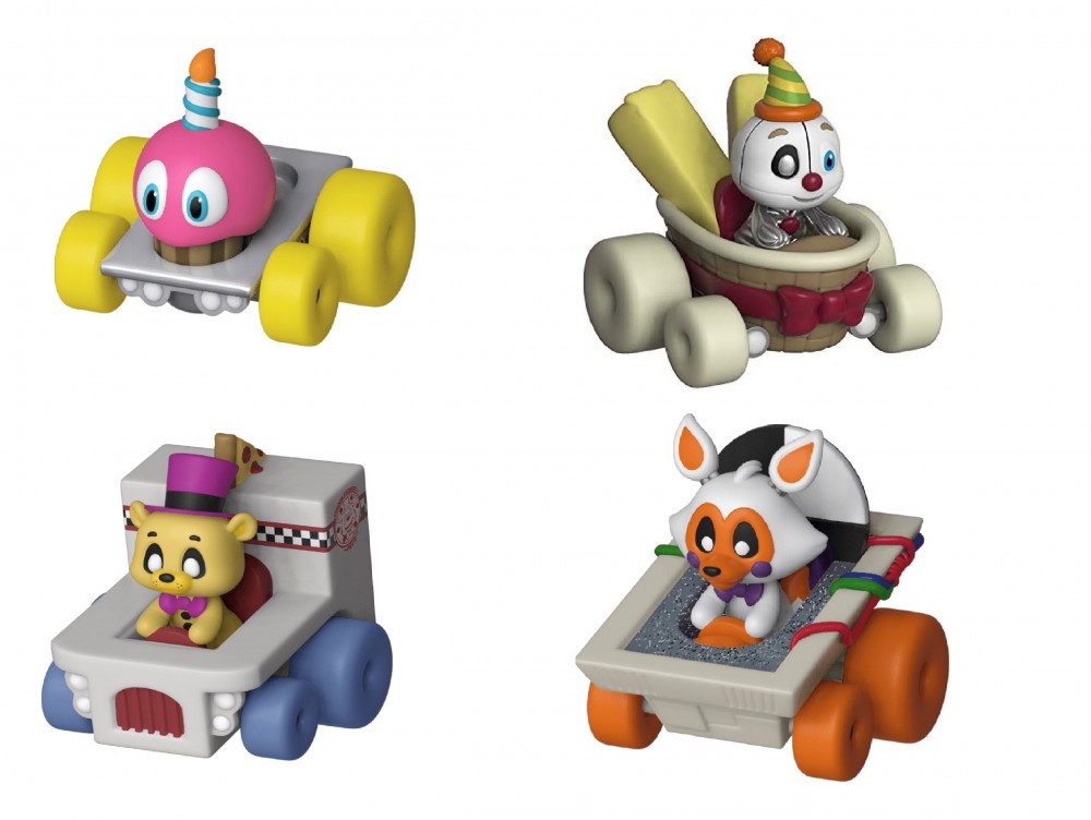 Set 4 x Funko Racers, FNAF - Freddy, Cupcake, Lolbit, Ennard- 6 cm ...
