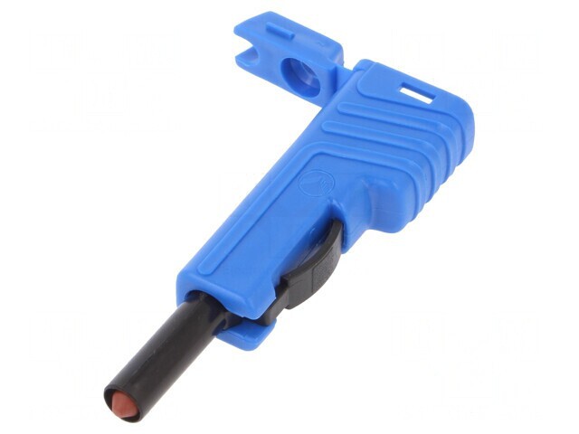 Mufă Banană 4mm 30A 60VDC Albastră Izolată Nichelată