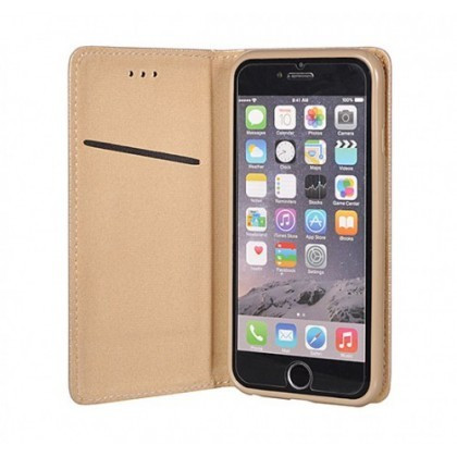 Husa Flip Carte Smart Alcatel (8050D) Pixi4 (6,0inch ) Gold