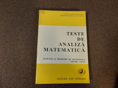 ANALIZA MATEMATICA EXERCITII SI PROBLEME CATALIN PETRU NICOLESCU foto