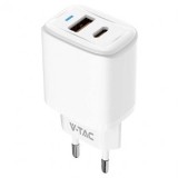 INCARCATOR RETEA QC 20W USB SI TIP C - ALB, V-TAC