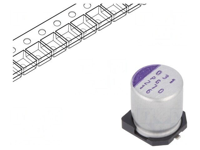 Condensator Polimeric Low ESR 270uF 16V SMD &plusmn;20%