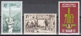 SAAR 1956 - Crucea Roșie, T&acirc;rgul Internațional SAAR, Ziua Timbrului, 3 Serii, MNH