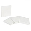 Set Canvas Alb, 4 Buc, 10x10 cm, Material Bumbac și Lemn, Oem