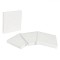 Set Canvas Alb, 4 Buc, 10x10 cm, Material Bumbac și Lemn