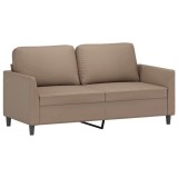 Cumpara ieftin Canapea cu 2 locuri, cappuccino, 140 cm, piele ecologica