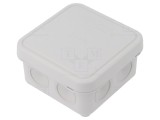 Cutie de conexiuni FIBOX IP65 gri 90x90x49mm Polipropilena PP, model JB 2.5 G