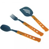 Set Tac&acirc;muri Voiaj JETBOIL Jetset Utensil Kit, Plastic, Ușor, Durabil, Compact, Telescopic, Lingură, Furculiță, Spatulă, 36g