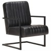 VidaXL Scaun fotoliu tip consolă, negru, piele naturală 321856