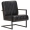 vidaXL Scaun fotoliu tip consolă, negru, piele naturală 321856