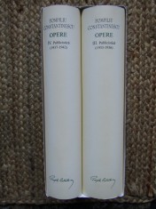 Pompiliu Constantinescu. Opere VOLUMELE III - IV EDITIE DE LUX