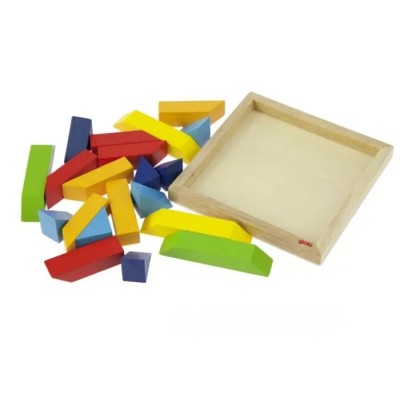Puzzle lemn copii, 2 in 1, din lemn, Goki foto