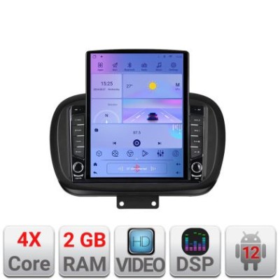Navigatie Fiat 500 2014- K-539 ecran tip TESLA 9.7&amp;quot; cu Android Radio Bluetooth Internet GPS WIFI 2+32 DSP Quad Core CarStore Technology foto