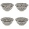 Set boluri, 8 piese, 690 ml, Portelan, Negru