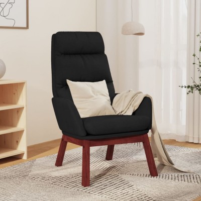 Gossi scaun de relaxare, negru, material textil foto