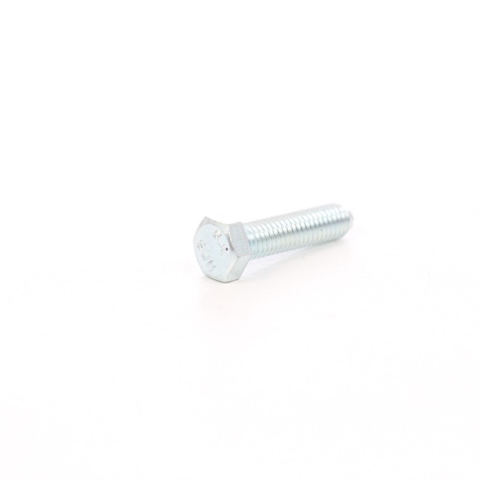 Surub cu cap hexagonal, filetat complet, otel, zincat alb, M5 x 20 mm