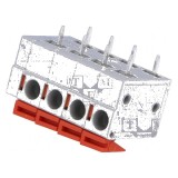 Regletă de conexiuni PCB 90&deg; 5,08mm 4 piste 10A