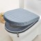 Set huse plus din 2 piese pentru colac WC si capac WC, cu fermoar si gaica, gri