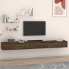 Dulapuri perete Gossi, 2 buc, maro 102x30x20 cm, lemn prelucrat, rafturi suspendate, depozitare carti, design versatil