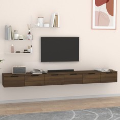 vidaXL Dulapuri de perete, 2 buc., maro, 102x30x20 cm, lemn prelucrat