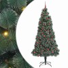 VidaXL Brad de Crăciun artificial pre-iluminat cu set de bile 210 cm 3396178