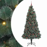 VidaXL Brad de Crăciun artificial pre-iluminat cu set de bile 210 cm 3396178