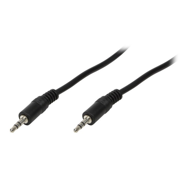CABLU audio LOGILINK stereo (3.5 mm jack T/T), 1m, negru &quot;CA1049&quot; (timbru verde 0.08 lei)