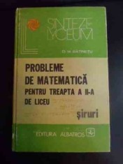 Probleme De Matematica Pentru Treapta A Ii-a De Liceu Siruri - D. M. Batinetu , 20010757 foto