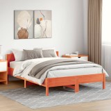 VidaXL Cadru de pat fără saltea, maro ceruit 150x200 cm lemn masiv pin 3216199