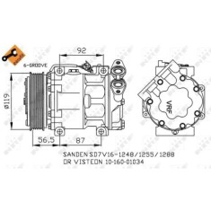 Compresor climatizare Ford C-Max (Dm2), Focus C-Max, Focus 2 (Da); Mazda 3 (Bk); Volvo C30, S40 2 (Ms), V50 (Mw) Nrf 32271