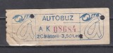 QW29 - Bilet de colectie - vintage - transporturi - transport local - Bucuresti - bilet 2 calatorii autobuz