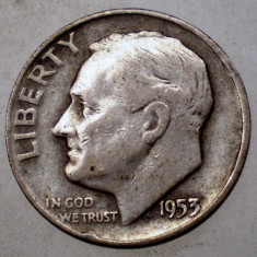 7.413 USA SUA ROOSEVELT DIME 1953 D ARGINT