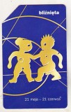 bnk card Cartele telefonice - Polonia - zodiac - gemeni