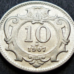 Moneda istorica 10 HELLER - AUSTRIA / Austro-Ungaria, anul 1907 *cod 1658 A