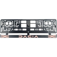 Set 2 bucati, suport numar inmatriculare Carbon, Dacia III