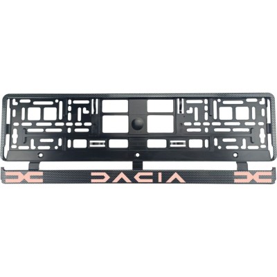 Set 2 bucati, suport numar inmatriculare Carbon, Dacia III foto