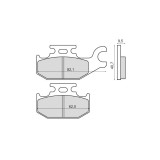 MBS Placute frana Suzuki UH 125 Burgman spate, Cod Produs: 225102870RM