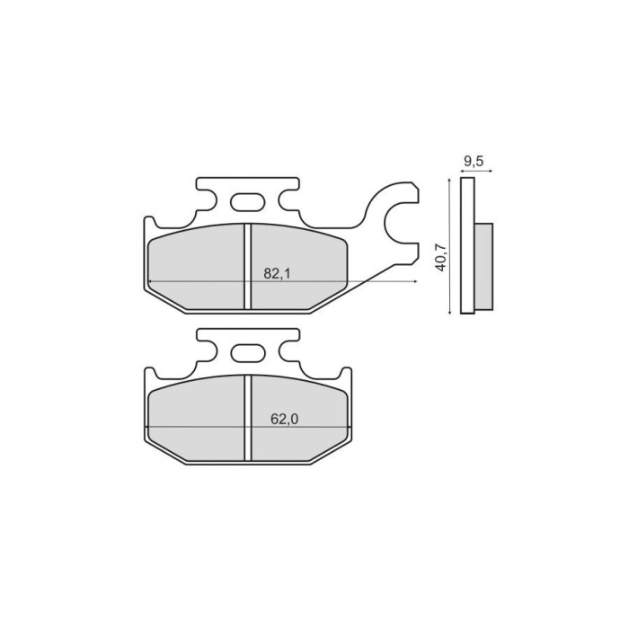 MBS Placute frana Suzuki UH 125 Burgman spate, Cod Produs: 225102870RM