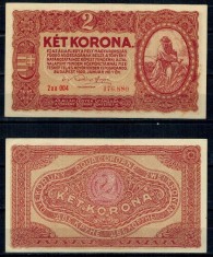 Ungaria 1920 - 2 korona, aUNC