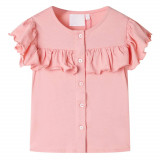 Tricou pentru copii, roz mediu, 140, vidaXL