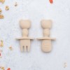 Set Tacamuri din silicon, AppeKids, The Little Bear, Bubble Beige