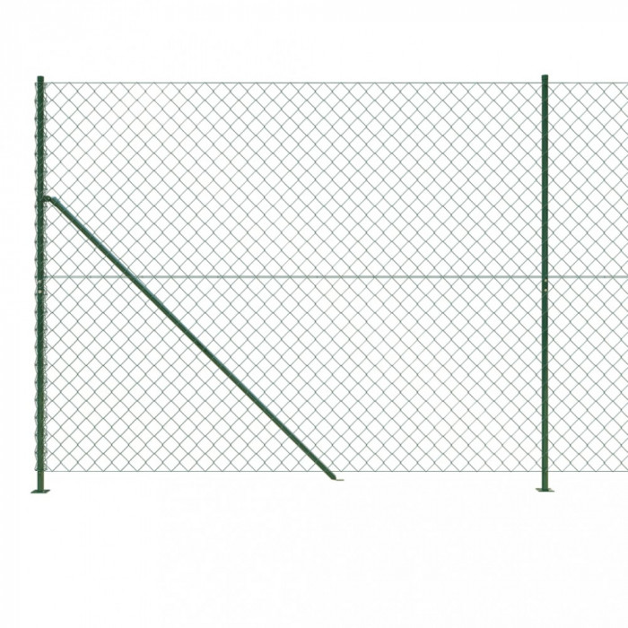 Gard plasa de sarma cu bordura, verde, 1,8x25 m GartenMobel Dekor