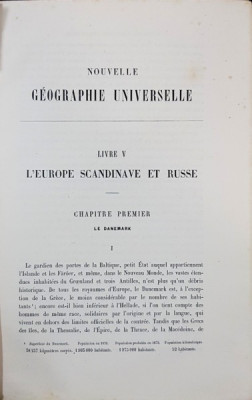 NOUVELLE GEOGRAPHIE UNIVERSELLE, EUROPE, SCANDINAVE, RUSSE par ELISEE RECLUS - PARIS, 1875 foto