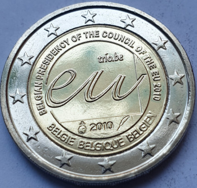 2 euro 2010 Belgia, Belgian Presidency of the European Union, unc, km#289 foto