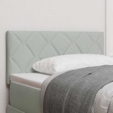 vidaXL Tăblia de pat , cu design cu blocuri de diamant &icirc;n gri deschis, 100 cm catifea