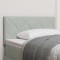 vidaXL Tăblie cap Pe perete Geometric Gri deschis 100 cm Catifea 42007235
